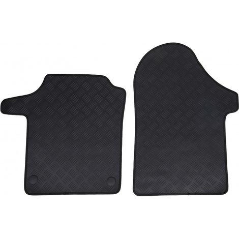 Tapis de voiture utilitaire - Sur Mesure pour MERCEDES Vito (Dès 05/2014) - 2 pièces - Tapis de sol antidérapant pour utilitaire - Souple - 100% Caoutchouc (1/5)