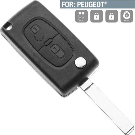 Boitier Plip de rechange 2 Boutons Peugeot 407 (1/2)