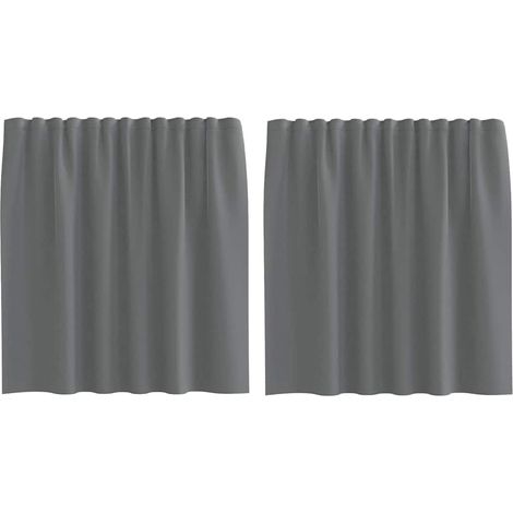 Maison Exclusive - Voile Vorhänge mit Stangentaschen 2 Stk. Dunke