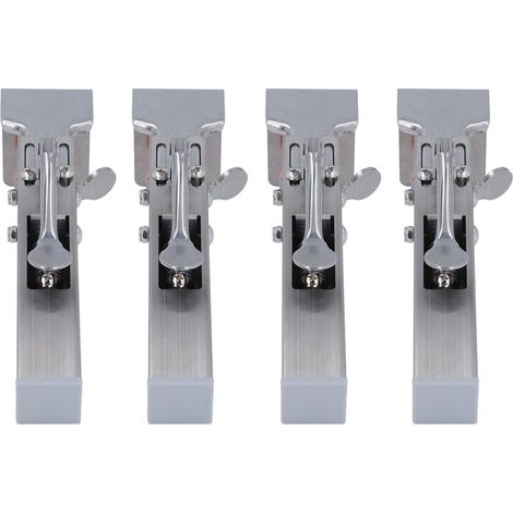 Clips de tiroir en acier inoxydable, largeur réglable de 21 à 50 mm, en acier allié, pour l'installation de meubles (lot de 4). (1/5)