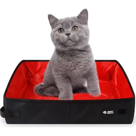 faltbare Katzentoilette, 600D Oxford-Gewebe, wasserdicht, für Katzen und Kaninchen, für Reisen und Camping (1/5)