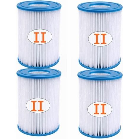 Pack of 4 Type II pool filter cartridges - For Type II filters - For 58094 (1/5)