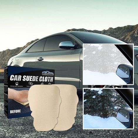 Lot de 2 serviettes de voiture en suédine ultra-absorbantes et résistantes aux déchirures, idéales pour le séchage et le lavage. (1/5)