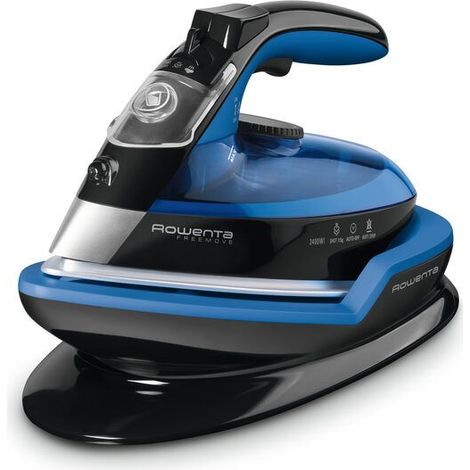 Rowenta – Fer à vapeur 2400 W – Semelle Laser Microsteam 400 – Débit vapeur 115 g/min – Couleur bleu, noir (1/5)