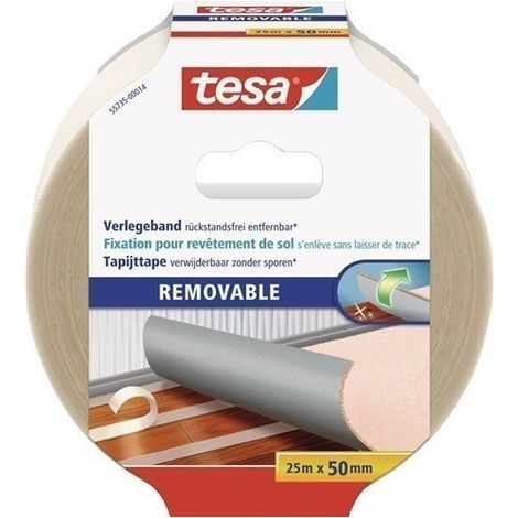 Tesa Cinta adhesiva transparente de doble cara 25m x 50mm