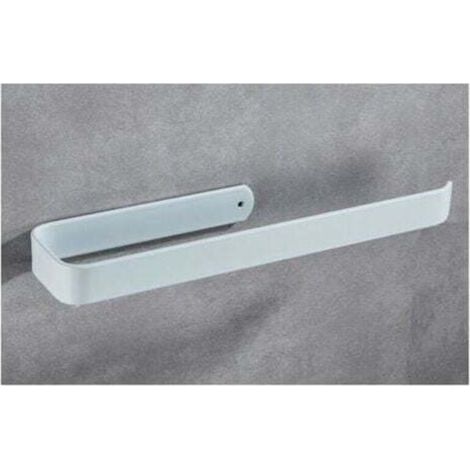 Porte Sopalin Mural Blanc, 33cm Porte Essuie Tout Mural Auto-Adhésif ou à Percer, Support Sopalin Space en Aluminium pour Cuisine, Salle de Bain, Placards, Vertical ou Horizontal