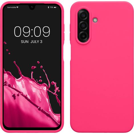 Housse Compatible avec Samsung Galaxy A17 4G / 5G Coque - Housse de téléphone Protection Souple en TPU Silicone - Rose Fluo (1/5)