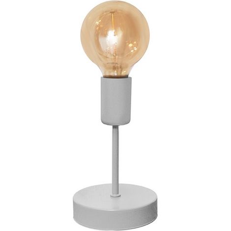 Helam TUBE Lampe à Poser Grise 12cm