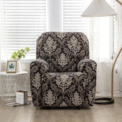 Housse de Fauteuil Relax Extensible 1 Place, Housse de Fauteuil Relax Inclinable Electrique, Protecteur pour Fauteuil Inclinable,D (1/4)