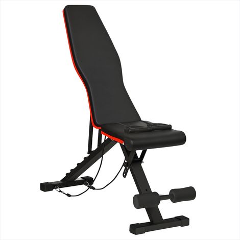 Vélo d'appartement Banc de sport pliable avec dossier et assise (1/5)