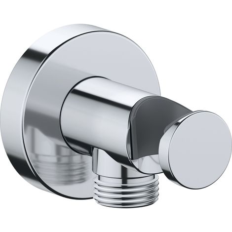Wandanschlussbogen Duravit Universal, inkl. Brausehalterung mit runder Wandabdeckung, Chrom (1/3)