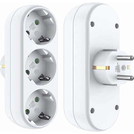 Steckdosenadapter Mehrfachsteckdose ohne Kabel Wandsteckdose weiß weiß Ladeadapter USB Ladegerät für Kamera