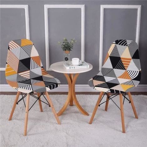 Housse de Chaise Scandinaves Lot de 6 Extensible Housse de Chaise de Salle à Manger Universelle Couverture de Chaise sans (1/4)