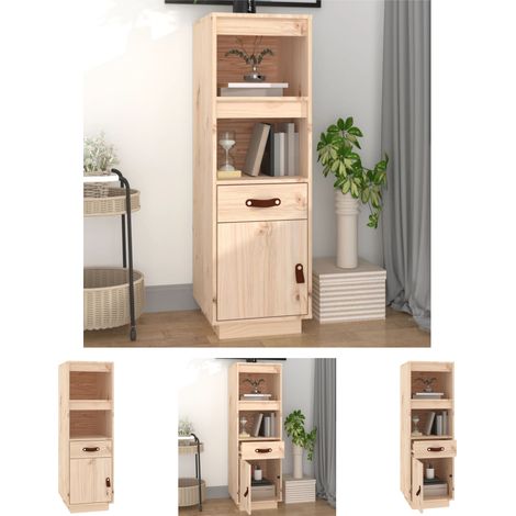 The Living Store - Highboard 34x40x108,5 cm Massivholz Kiefer (1/5)