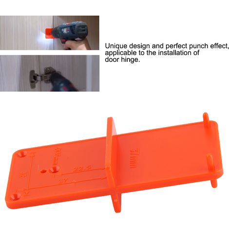 Guide de charnière gabarit de perçage menuiserie pour porte meuble plaque outil positionnement (1/5)