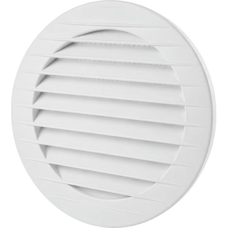 Grille De Ventilation Ronde - 1 Pièce - ABS Blanc - Avec Moustiquaire Intégrée - Pour Salle De Bain Et Cuisine - Diamètre 90 mm (1/5)