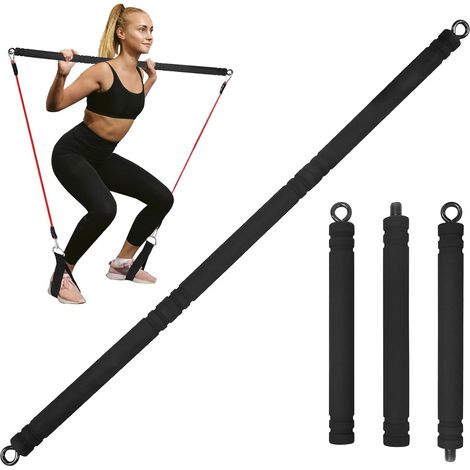 Barre de Pilates portable et réglable pour une utilisation en salle de sport. (1/5)