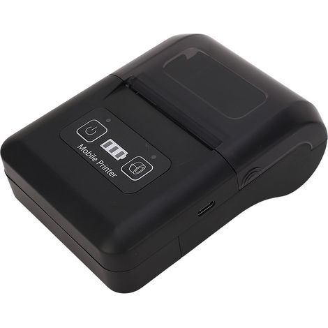 Imprimante thermique portable pour impression sur papier 58 mm, machine d'impression portable pour étiquettes de reçus, batterie intégrée (1/5)