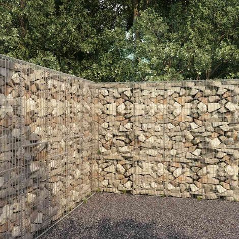 vidaXL Muro de gaviones con cubierta acero galvanizado 300x50x200 cm (1/4)