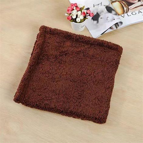 Coperta in peluche per cani e gatti, copriletto soffice, coperta calda, materassino, marrone, 76x52 cm (1/5)