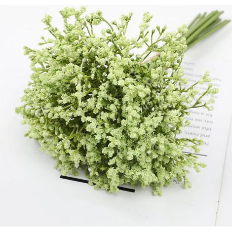 Fleurs Artificielles Gypsophila - Bouquet de Brabellon Artificiel Blanc - Décoration Intérieure Maison Mariage Fête - 12 Pièces (1/5)