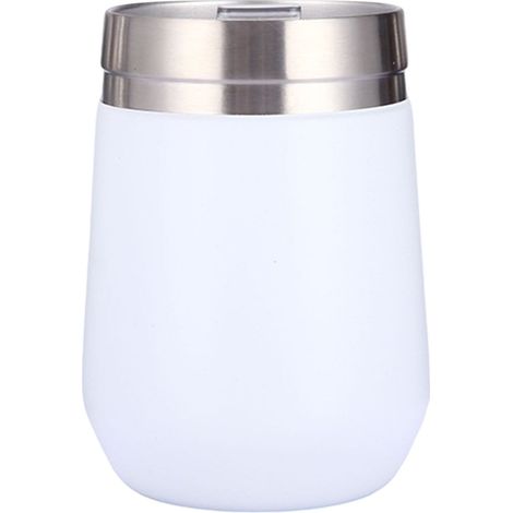Wine Tumbler - Stainless Steel - Double Wall Vacuum Insulated - Stemless - 10 Oz - For Parties Outdoor Gifts - 1 Piece (1/3)