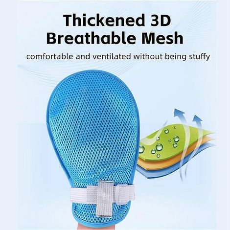 Gants pour personnes âgées atteintes de démence - Moufles de protection anti-griffures, lot de 2, respirantes, pour la contention des mains (1/5)