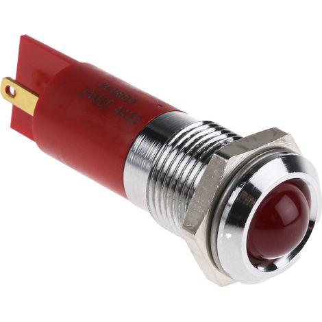 Voyant LED clignotante Rouge RS PRO, dia. 14mm, 24V c.c. ( Prix pour 1 )