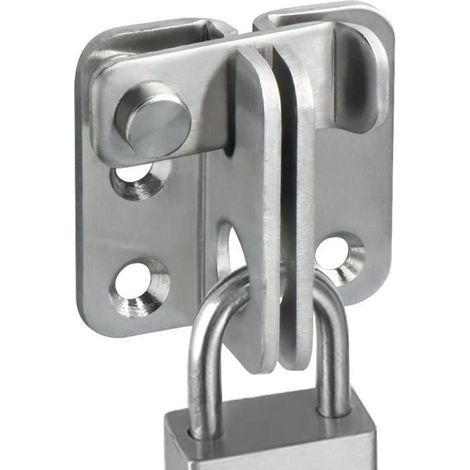 SAYAYO Door Latch, Security Door Lock, Padlock, Hasp, Door Lock, Buckle Lock, Hook, Anti-Theft F (1/4)