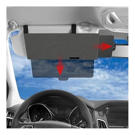 Extension de pare-soleil de voiture, Junzheng, extension de pare-soleil anti-éblouissement, protection UV pour le conducteur ou le passager avant. (1/5)
