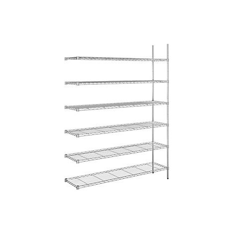 kaiserkraft  Scaffale grigliato in filo d'acciaio  cromato 