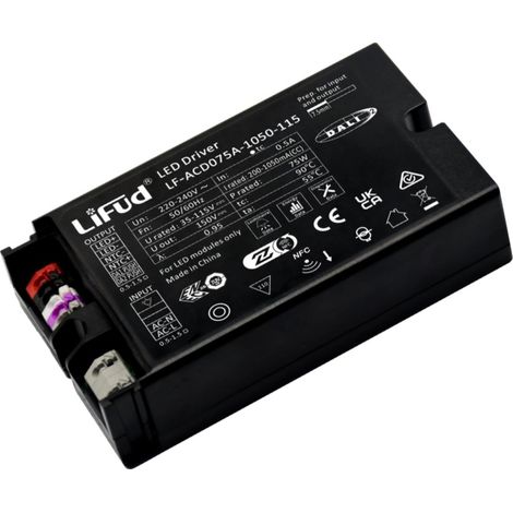 Driver Dimmable DALI NFC 6 STEP 200-240V Sortie 17-236V 75 W