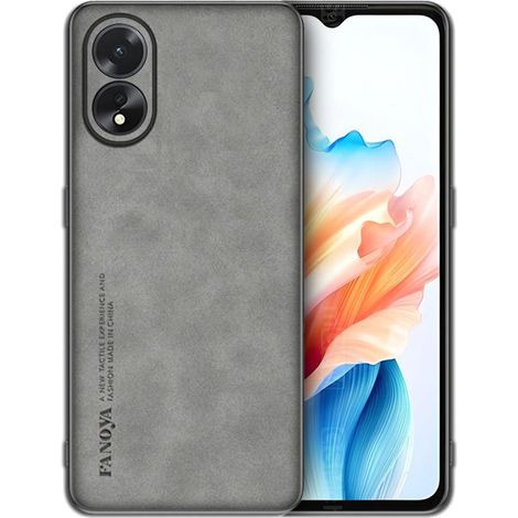 Hülle für Oppo A38 / A18, erbord Business, mit Halterung für Kfz-Halterungen, grau (1/3)