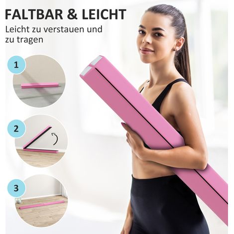 Barra de equilibrio plegable 236 cm de EVA roja para niños, ahorro de espacio FloraGrace (1/5)