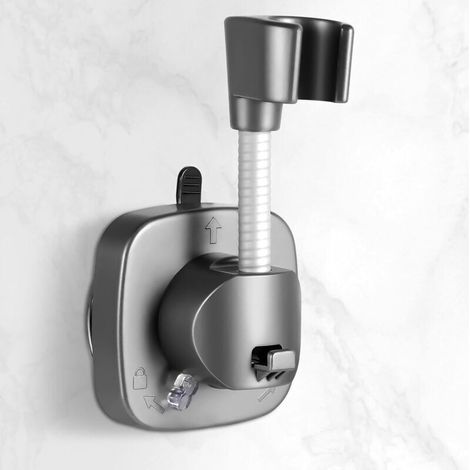 Support de pommeau de douche sans perçage, rotatif à 360°, réglable avec ventouse, support de pommeau de douche antidérapant, support de pommeau de douche pour salle de bain (1/4)