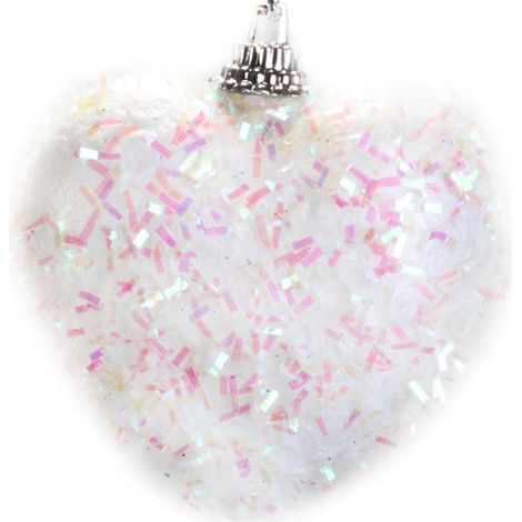 Set di 3 cuori in polistirolo, opalescenti, 6 cm, YH167 (1/2)