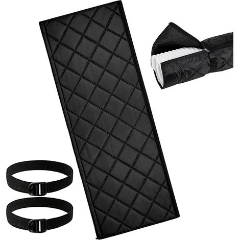Funda aislante portátil para manguera de aire acondicionado de 150 x 53 cm, con cremallera y 2 correas ajustables, para mangueras de 5,8 a 6 pulgadas de diámetro. (1/5)