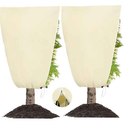 Cappuccio protettivo per piante contro il gelo, con cerniera, 80x100 cm, 2 pezzi.