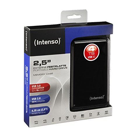 Intenso Memory Case 4TB USB 3.0 externe Festplatte 6,35cm 2,5Zoll schwarz