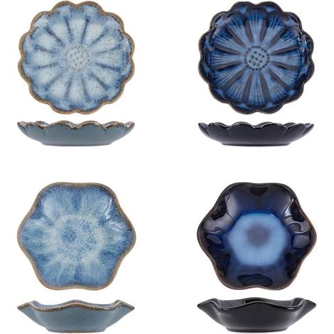 4 repose Cuillère Lotus pour Cuisinière Repose Ustensiles de Cuisine Bleu Support de Cuillère en Céramique pour Spatule Louche Comptoir de Cuisine Station Café de Table à Manger 2 styles (1/5)