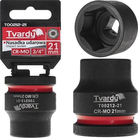 Vaso de impacto de 3/4" de 6 puntas, 21 mm, CR-MO (6/48) (1/4)