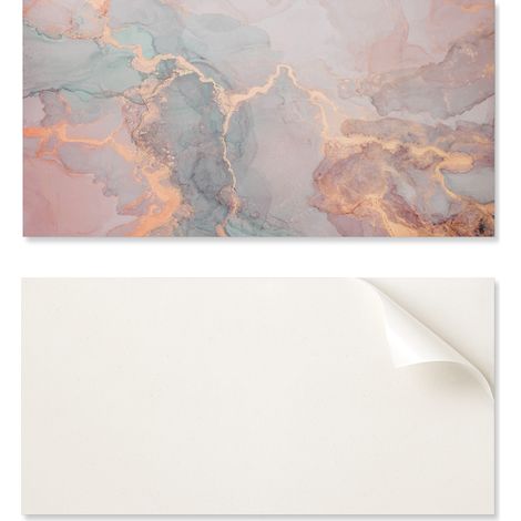 Panel de vinilo decorativo para cocina o ba帽o, 120x60 cm, dise帽o abstracto de resina.