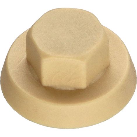 CAP Polyéthylène Vis Diamètre 6.3 Surplat 10 RAL1001 beige