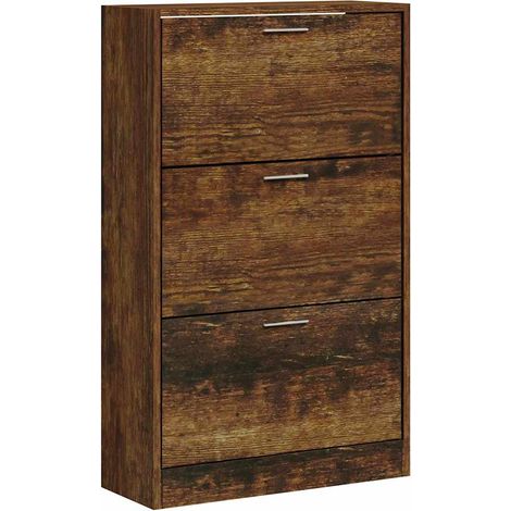 Maison Exclusive - Zapatero madera contrachapada roble ahumado 63