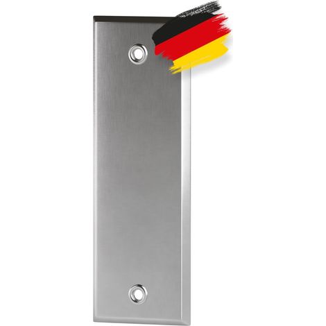 Cache de sangle de volet roulant en métal fermé – Espacement des trous 105 mm [1 pièce] – Maxi ouverture d'enrouleur de sangle encastrée, plaque de recouvrement (1/5)