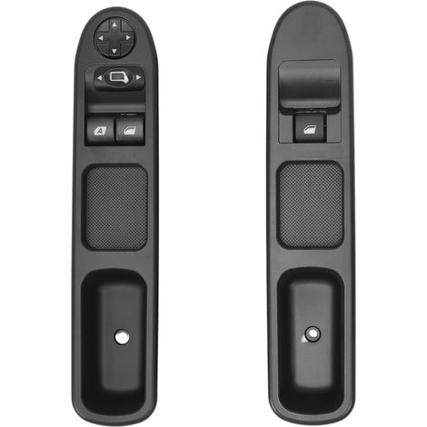 Panel de control de botones del interruptor del elevalunas compatible con Peugeot 207 Citroen c3 6554.QC 6490HQ 6554HJ 6 pines 2 piezas (1/5)