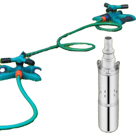 Pompe de puits submersible, débit de 396 GPH, hauteur de refoulement de 98 pieds, 220V, UE (1/5)