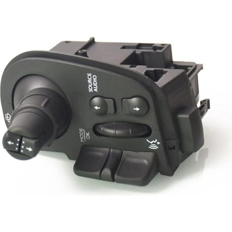 Ulisem Pulsante di controllo alzacristalli Alzacristalli Interruttore combinato piantone sterzo Tergicristallo Radio per Renault per Clio III per Modus per KANGOO OEM 8201590631 (1/4)