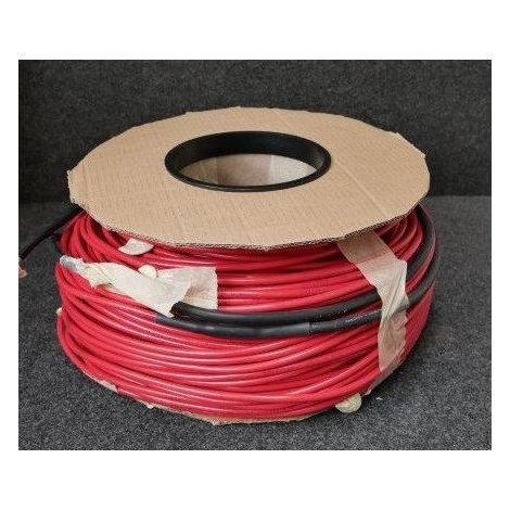 Cable chauffant electrique 1760W 230V longueur 180m Ø 6.9mm 2 brins rouge DEVIflex 10T (1/2)