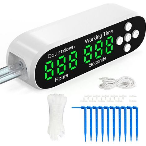 Arroseur automatique USB avec effet sonore d'eau courante – réglable (1 à 999 heures/1 à 999 secondes), débit de 0,2 à 0,4 litres/minute (1/5)